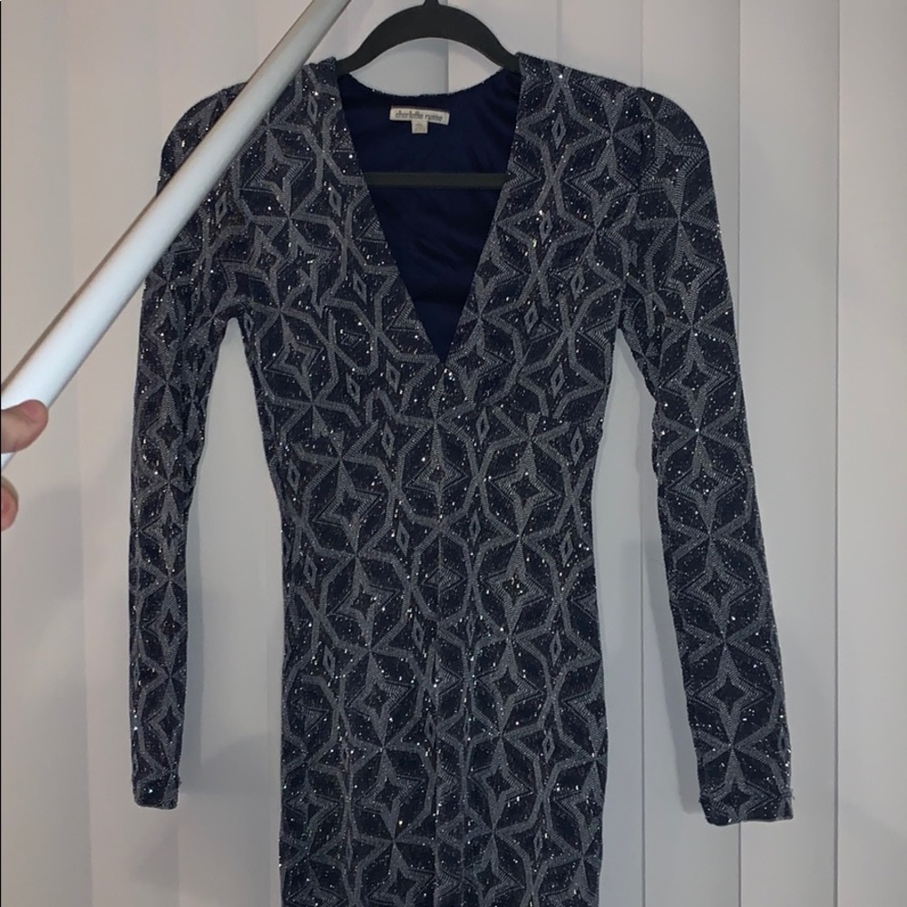 Charlotte Russe Navy Blue Sparkly Dress
